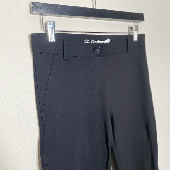 Betabrand Dress Pant Yoga Straight Leg Pants in Black - Picture 9 of 9